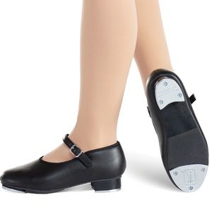 NWT Revolution Dance U-SHELL TAP SHOE black patent size 9.0 C and 10.0C buckle
